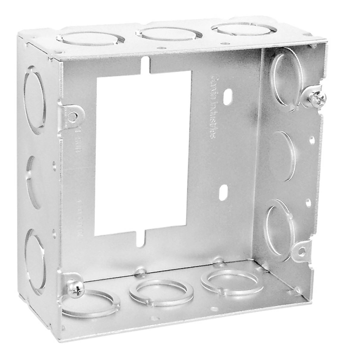 Garvin Southwire 4-11/16 Welded Extension Box Converts One Gang To 4-11/16 Square 2-1/8 Inch Deep 1/2 And 3/4 (73171-SUB)