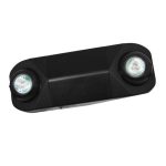 Profusion LED RMR-16B-PLED Black MR-16 LED Semi-Recessed Thermoplastic Emergency Unit
