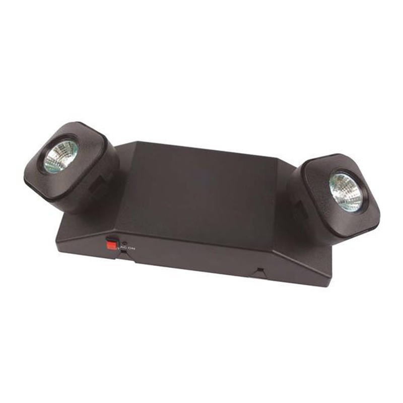 Profusion LED R-16-HOB-SDT Black MR-16 Self-Diagnostics Semi-Recessed Thermoplastic Emergency Unit