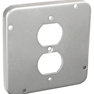 Garvin Southwire 4-11/16 Industrial Surface Cover 1/2 Inch Raised Duplex Receptacle (72C38)