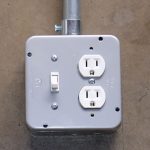 Garvin Southwire 4-11/16 Industrial Surface Cover 1/2 Inch Raised Duplex Receptacle And Toggle Switch (72C41)