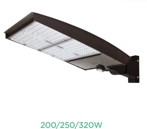MaxLite M320H4W-CSBACR M SERIES 320W, 277-480V, TYPE 4W, CCT SELECT 3/4/5K, BRONZE, ARM, C-MAX COMPATIBLE