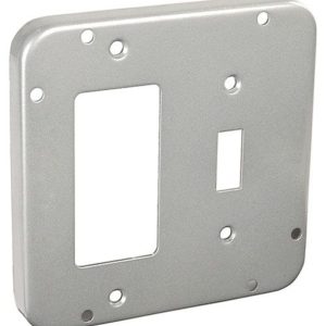 Garvin Southwire 4-11/16 Industrial Surface Cover 1/2 Inch Raised GFCI/Decorative And Toggle Switch (72C48)