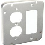 Garvin Southwire 4-11/16 Industrial Surface Cover 1/2 Inch Raised Duplex Receptacle And GFCI/Decorative (72C51)