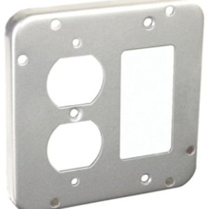 Garvin Southwire 4-11/16 Industrial Surface Cover 1/2 Inch Raised Duplex Receptacle And GFCI/Decorative (72C51)