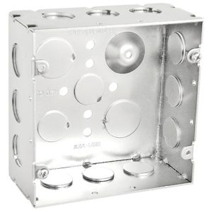 Garvin Southwire 4-11/16 Welded Junction Box 2-1/8 Inch Deep 1/2 Inch Knockouts (72171-1/2W)