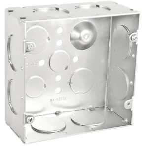 Garvin Southwire 4-11/16 Welded Junction Box 2-1/8 Inch Deep 1 Inch Knockouts (72171-1W)