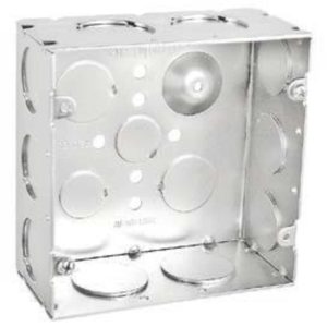 Garvin Southwire 4-11/16 Welded Junction Box 2-1/8 Inch Deep 3/4 And 1 Inch Knockouts (72171-3/4-1W)