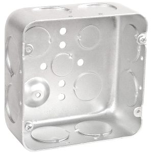 Garvin Southwire 4-11/16 Drawn Junction Box 2-1/8 Inch Deep 1 Inch Knockouts (72171-1)