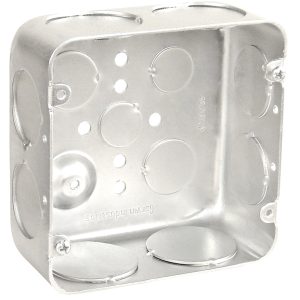 Garvin Southwire 4-11/16 Drawn Junction Box 2-1/8 Inch Deep 1 And 1-1/4 Inch Knockouts (72171-1-1/4)
