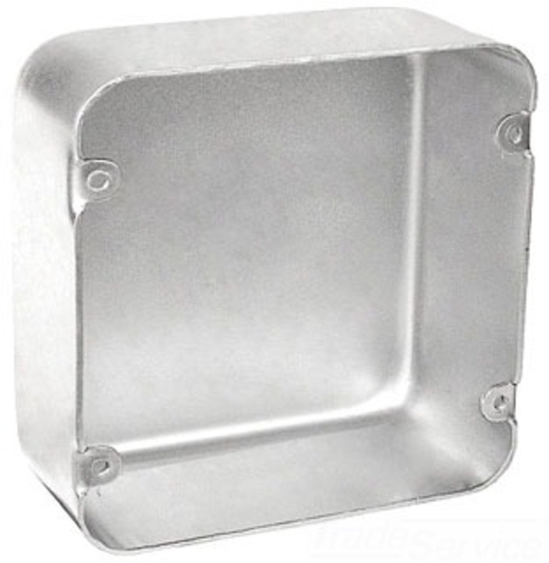 Garvin Southwire 4-11/16 Blank Drawn Junction Box 2-1/8 Inch Deep No Knockouts (72171-BLNK)