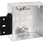 Garvin Southwire 4-11/16 Welded Junction Box 2-1/8 Inch Deep Metal Stud Bracket Box Clamps (72171-MSBXW)