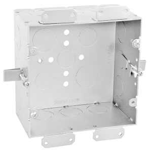 Garvin Southwire 5 Inch Square Old Work Box 2-7/8 Inch Deep 1/2 And 3/4 Inch Knockouts (5SQ5075OW)