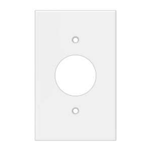 Tania Wiring Devices TAN-87W 1-Gang 1.406 Inch Hole Receptacle Wall Plate