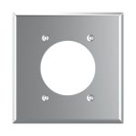 Tania Wiring Devices TAN-84026M 2-Gang Flush Mount 2.125 Inch Dia. Receptacle Wall Plate