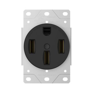 Tania Wiring Devices TAN-379B 50A Flush Mounting Receptacle, 125/250 Volt, NEMA 14-50R, 3-Pole, 4-Wire