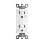 Tania Wiring Devices TAN-D7228W Decorator Duplex Receptacle, 15Amp/125 Volt, Tamper Resistant, 5-15R, 2-Pole, 3-Wire