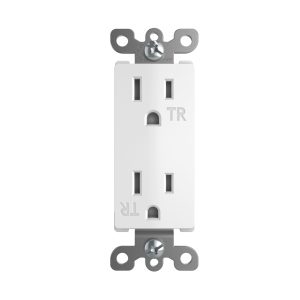 Tania Wiring Devices TAN-D7228W Decorator Duplex Receptacle, 15Amp/125 Volt, Tamper Resistant, 5-15R, 2-Pole, 3-Wire