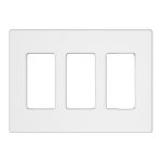 Tania Wiring Devices TAN-D0070-3W-S 3-Gang Decorator Screwless Wall Plate