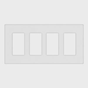 Tania Wiring Devices TAN-D0070-4W-S 4-Gang Decorator Screwless Wall Plate