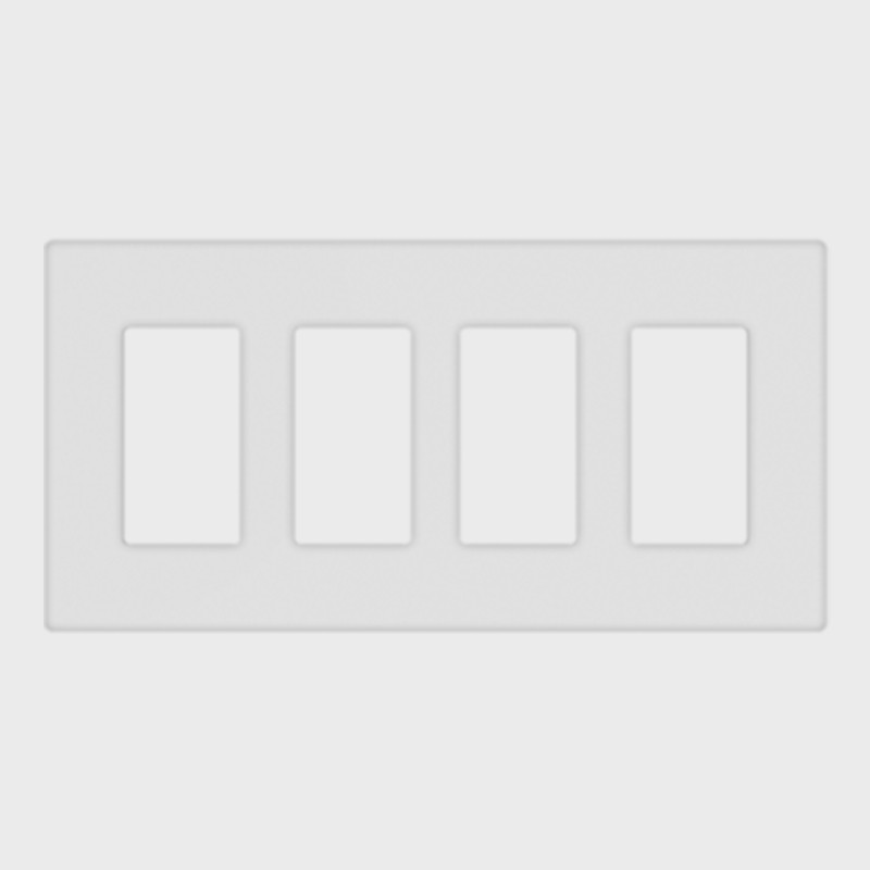 Tania Wiring Devices TAN-D0070-4W-S 4-Gang Decorator Screwless Wall Plate