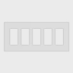 Tania Wiring Devices TAN-D0070-5W-S 5-Gang Decorator Screwless Wall Plate