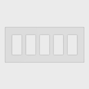 Tania Wiring Devices TAN-D0070-5W-S 5-Gang Decorator Screwless Wall Plate