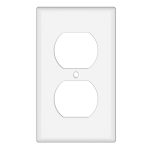 Tania Wiring Devices TAN-70W 1-Gang Duplex Receptacle Wall Plate, Standard Size
