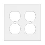 Tania Wiring Devices TAN-70-2W 2-Gang Duplex Receptacle Wall Plate, Standard Size