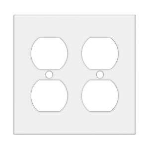 Tania Wiring Devices TAN-70-2W 2-Gang Duplex Receptacle Wall Plate, Standard Size