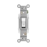 Tania Wiring Devices TAN-85W Toggle Framed AC Pole Quiet Switch, Single Pole, 15 Amp/120 Volt