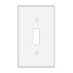 Tania Wiring Devices TAN-71W 1-Gang Toggle Switch Wall Plate, Standard Size