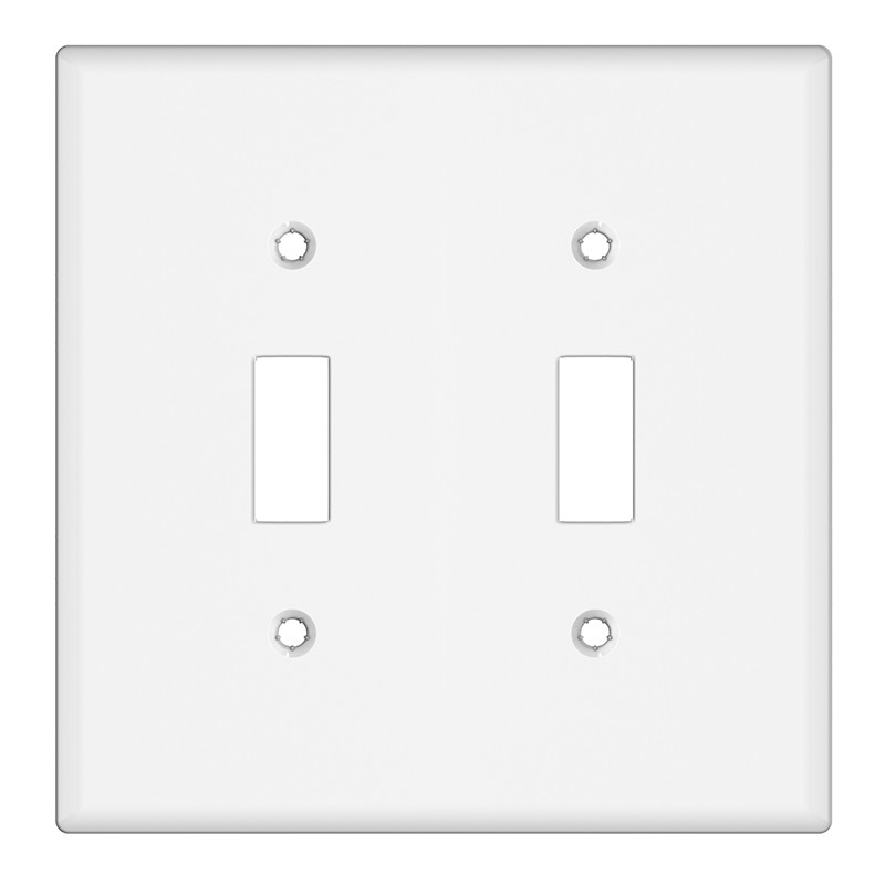 Tania Wiring Devices TAN-71-2W 2-Gang Toggle Switch Wall Plate, Standard Size
