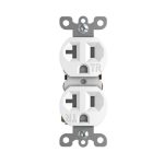 Tania Wiring Devices TAN-772W Duplex Receptacle, 20Amp/125Volt, Tamper-Resistant, 2-Pole, 3-Wire