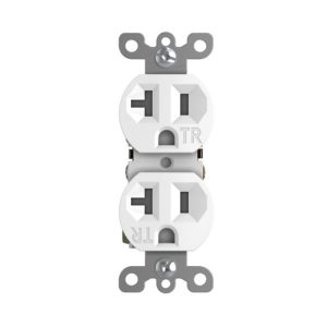 Tania Wiring Devices TAN-772W Duplex Receptacle, 20Amp/125Volt, Tamper-Resistant, 2-Pole, 3-Wire