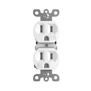 Tania Wiring Devices TAN-77W Duplex Receptacle, 15Amp/125Volt, Tamper-Resistant, 2-Pole, 3-Wire