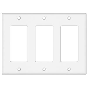 Tania Wiring Devices TAN-71-3W 3-Gang Toggle Switch Wall Plate, Standard Size