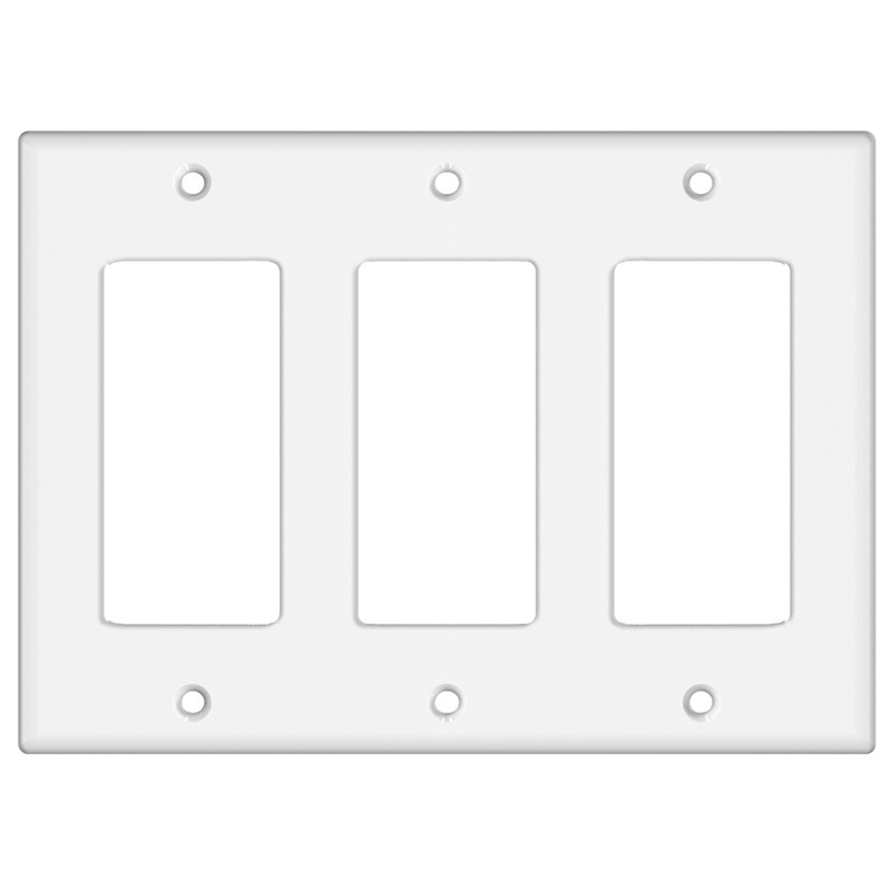 Tania Wiring Devices TAN-71-3W 3-Gang Toggle Switch Wall Plate, Standard Size