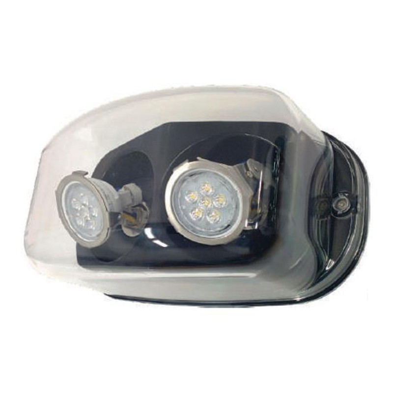 Profusion LED INDRHLED16-2B-TP Black Tamper-Proof LED NEMA4X/NSF Remote Double Head