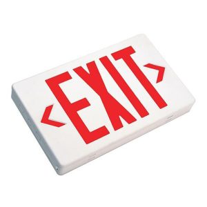 Profusion LED EZXTEU2RWEM Red/White Thermoplastic Exit Sign w/ Battery Backup