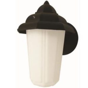 MaxLite ML4E121PLBK27 OUTDOOR LANTERN, PAGODA STYLE WITH 1X12W 2700K JA8 COMPLIANT E26 SOCKET LED LAMP, BLACK FINISH