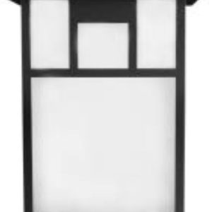 MaxLite ML4LASMSB14827PC OUTDOOR LANTERN LED SMALL MISSION BLACK 14W 80CRI 2700K W/ PHOTOCELL