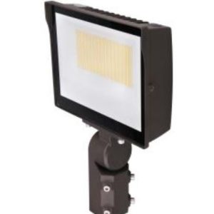 MaxLite MSF105UW-WCSBKPC SLIM FLOOD, 105W 120-277V, WIDE, 3/4/5K/WATT SELECTABLE, BRONZE, KNUCKLE SLIPFITTER MOUNT, PHOTOCELL