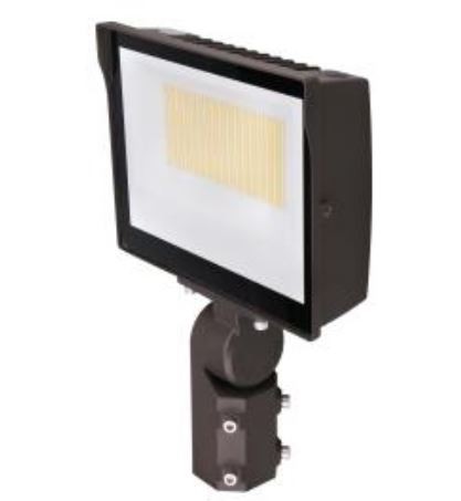 MaxLite MSF140UW-WCSBKPC SLIM FLOOD, 140W 120-277V, WIDE, WATTAGE/CCT SELECTABLE, BRONZE, KNUCKLE SLIPFITTER MOUNT, PHOTOCELL