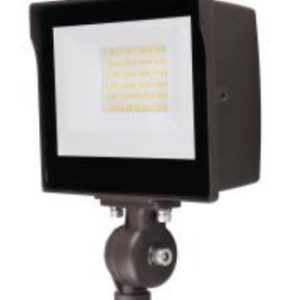 MaxLite MSF15UW-CSBKTYPC SLIM FLOOD, 15W 120-277V, WIDE, 3/4/5K SELECTABLE, BRONZE, KNUCKLE 1/2" THREADED NIPPLE & YOKE MOUNT