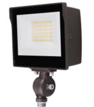 MaxLite MSF25UW-WCSBKTYPC SLIM FLOOD, 25W 120-277V, WIDE, WATTAGE/CCT SELECTABLE, BRONZE, KNUCKLE 1/2" THREADED NIPPLE