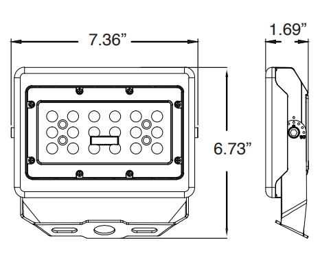 MaxLite MSF29UW-30BY MAXLITE SLIM FLOOD 29W 120-277V WIDE 3000K BRONZE YOKE MOUNT