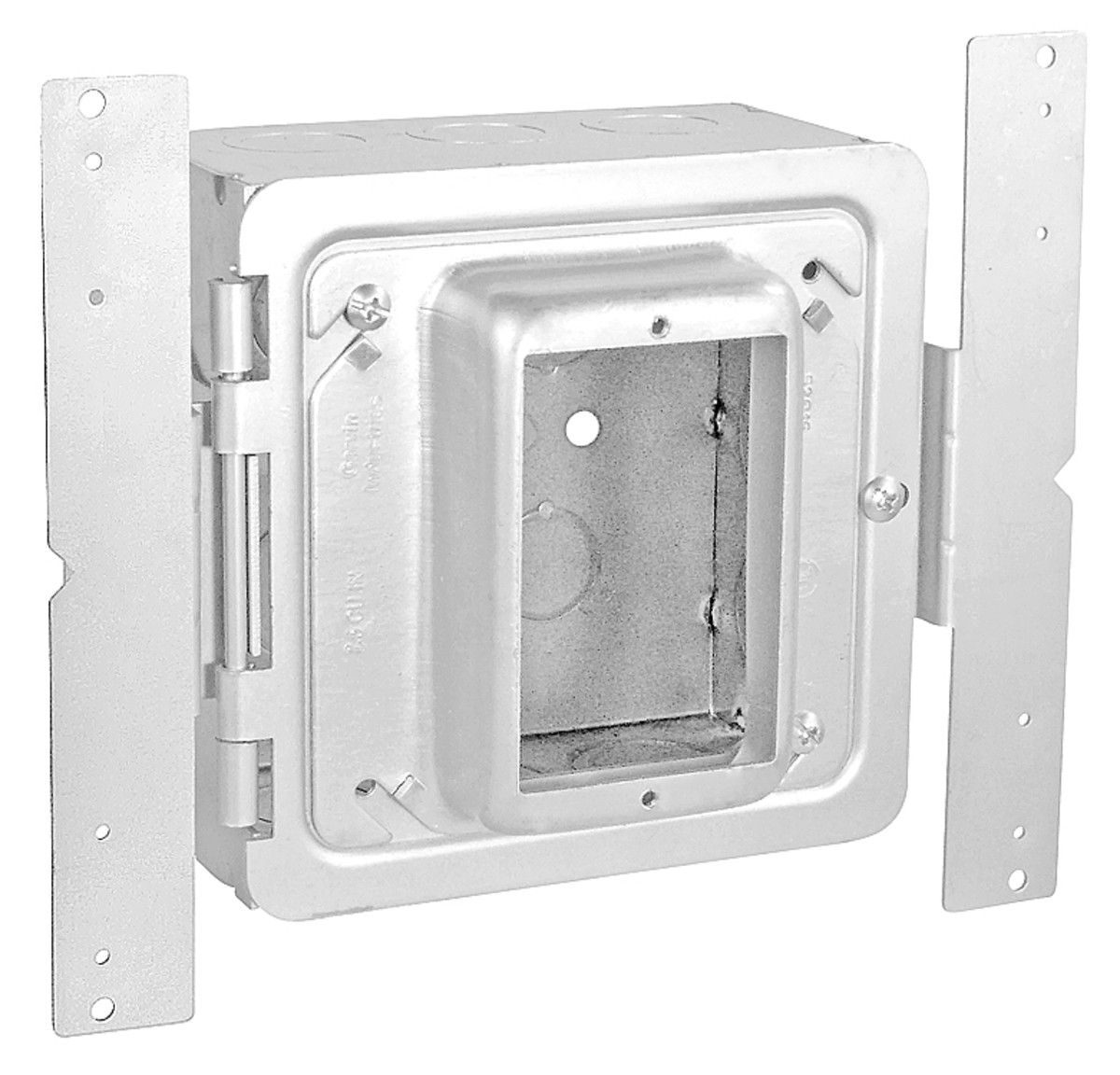 Garvin Southwire 5 Inch Square Bracket Box With 1-1/4 Inch Hinged Cover 3 Inch Deep 1/2 And 3/4 Knockout (HPAB-1125)