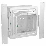 Garvin Southwire 5 Inch Square Bracket Box With Hinged 2-Gang 2 Inch Device Ring 3 Inch Deep 1/2 And 3/4 Knockout (HPAB-2200)
