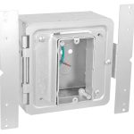 Garvin Southwire 5 Inch Square Bracket Box With Hinged 3/4 To 1-1/2 One Gang Adjustable Device Ring 3 Inch (HPAB-AMR1)